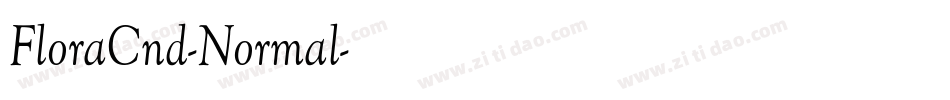 FloraCnd-Normal字体转换