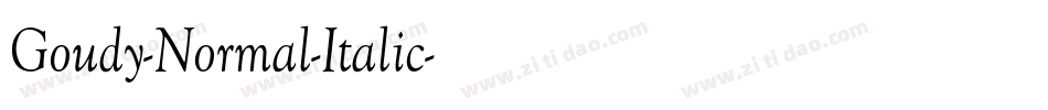Goudy-Normal-Italic字体转换