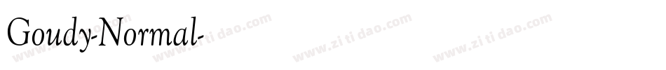 Goudy-Normal字体转换
