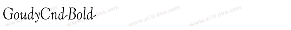 GoudyCnd-Bold字体转换