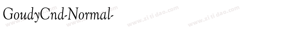 GoudyCnd-Normal字体转换