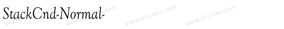 StackCnd-Normal字体转换
