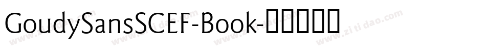 GoudySansSCEF-Book字体转换