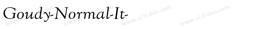 Goudy-Normal-It字体转换 Goudy-Normal-It字体转换