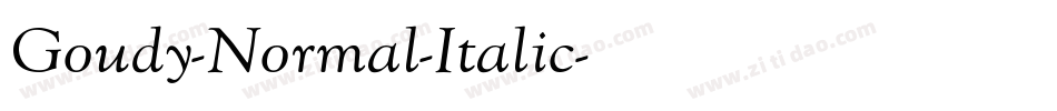 Goudy-Normal-Italic字体转换
