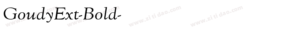 GoudyExt-Bold字体转换