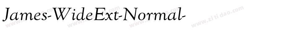 James-WideExt-Normal字体转换