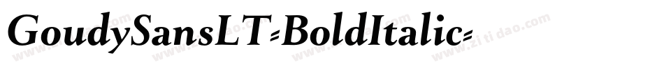 GoudySansLT-BoldItalic字体转换