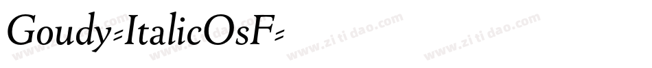 Goudy-ItalicOsF字体转换
