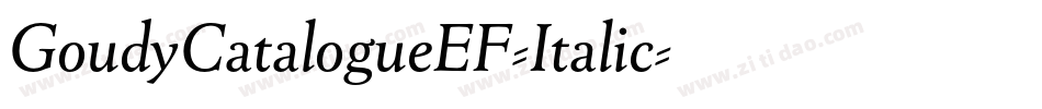 GoudyCatalogueEF-Italic字体转换
