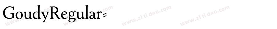 GoudyRegular字体转换