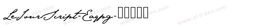 LeJourScript-Eaqpg字体转换