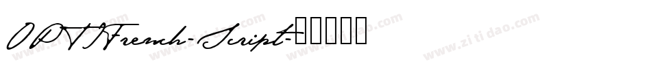 OPTIFrench-Script字体转换
