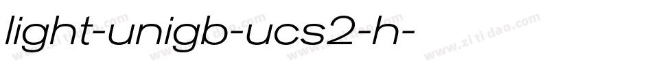 light-unigb-ucs2-h字体转换