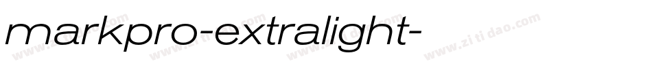 markpro-extralight字体转换