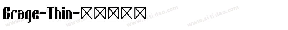 Grage-Thin字体转换