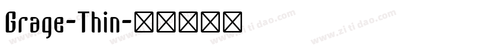 Grage-Thin字体转换