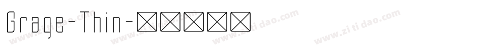 Grage-Thin字体转换