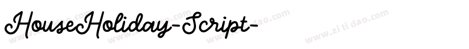 HouseHoliday-Script字体转换 HouseHoliday-Script字体转换
