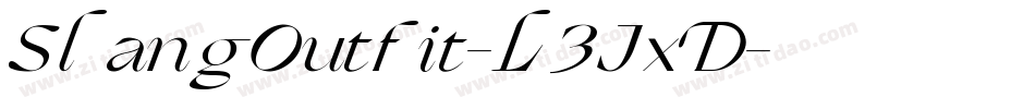 SlangOutfit-L3JxD字体转换