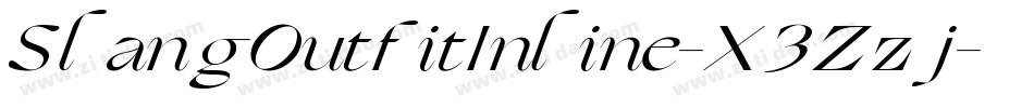 SlangOutfitInline-X3Zzj字体转换