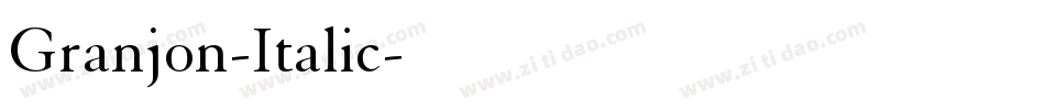 Granjon-Italic字体转换