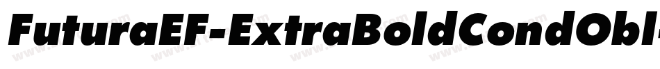 FuturaEF-ExtraBoldCondObl字体转换