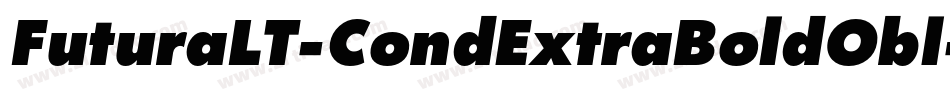 FuturaLT-CondExtraBoldObl字体转换