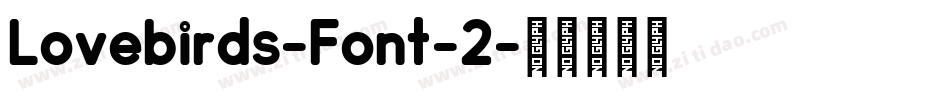 Lovebirds-Font-2字体转换