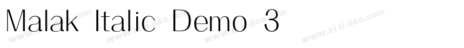 Malak-Italic-Demo-3字体转换