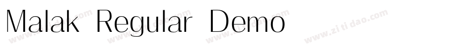 Malak-Regular-Demo字体转换