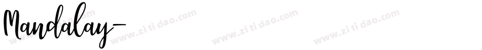 Mandalay字体转换