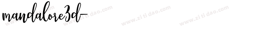 mandalore3d字体转换