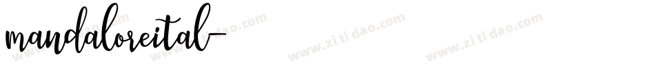 mandaloreital字体转换