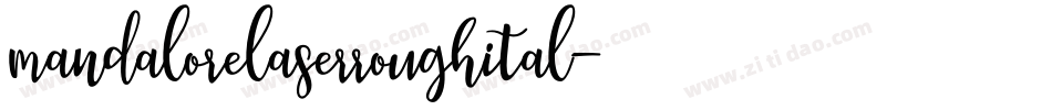 mandalorelaserroughital字体转换