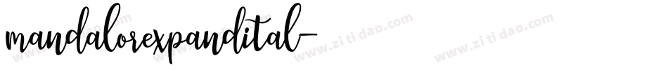 mandalorexpandital字体转换