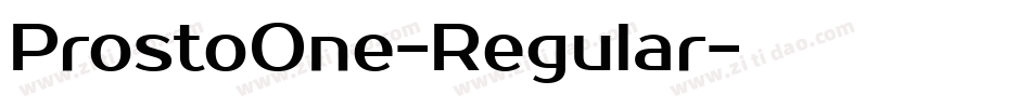 ProstoOne-Regular字体转换