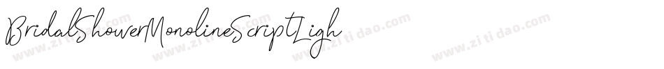 BridalShowerMonolineScriptLight-ondd字体转换