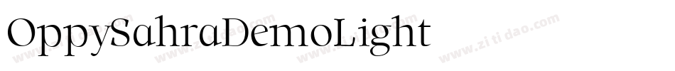 OppySahraDemoLight字体转换