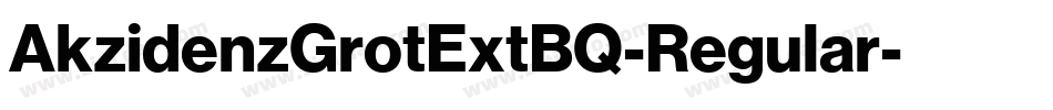 AkzidenzGrotExtBQ-Regular字体转换