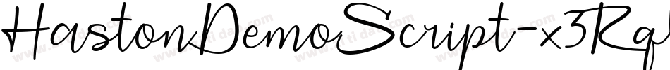 HastonDemoScript-x3RqV字体转换