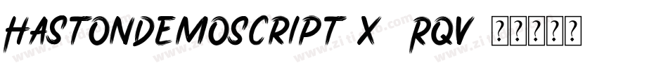 HastonDemoScript-x3RqV字体转换