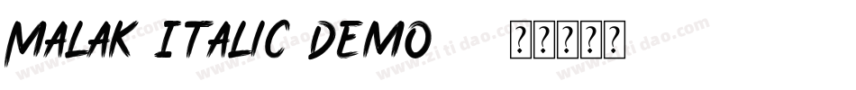 Malak-Italic-Demo-3字体转换