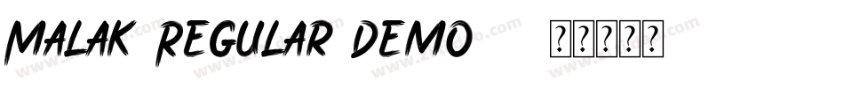 Malak-Regular-Demo-3字体转换