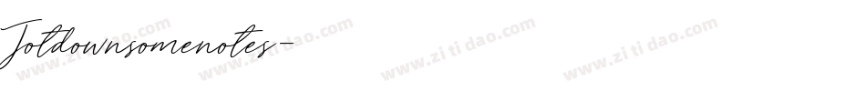 Jotdownsomenotes字体转换