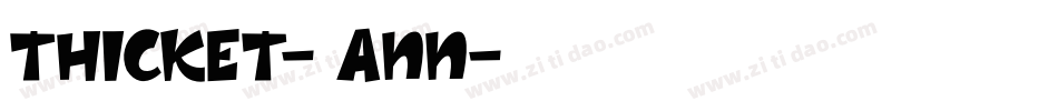 Thicket-8ann字体转换