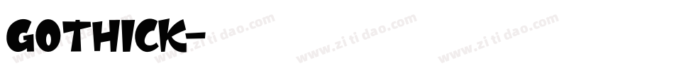 gothick字体转换