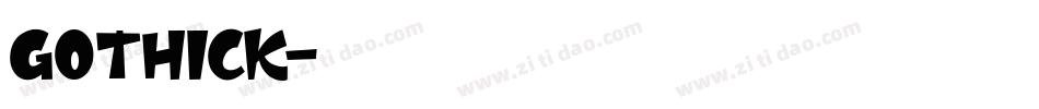 gothick字体转换