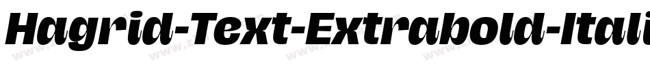 Hagrid-Text-Extrabold-Italic-trial字体转换 Hagrid-Text-Extrabold-Italic-trial字体转换