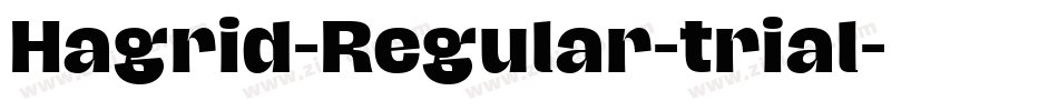 Hagrid-Regular-trial字体转换